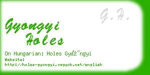 gyongyi holes business card